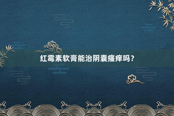 红霉素软膏能治阴囊瘙痒吗？
